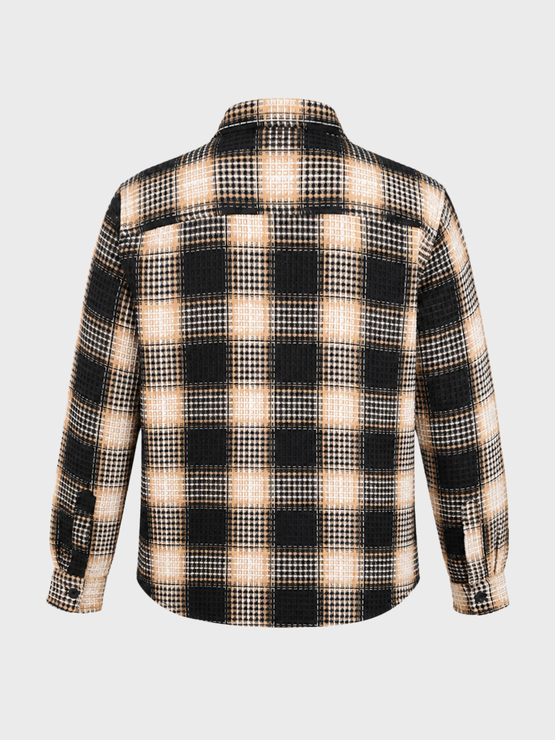 Men's Black Relaxed Fit Checkered Casual Shirt