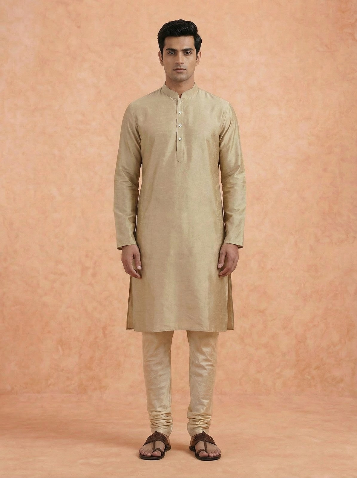Men Brown Kurta