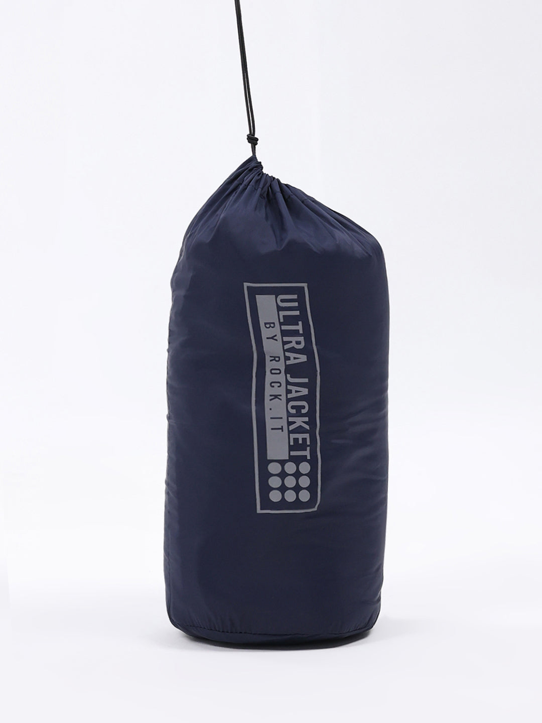 Rock.it Men Navy Blue Solid Hooded Full Sleeve Sweatshirt