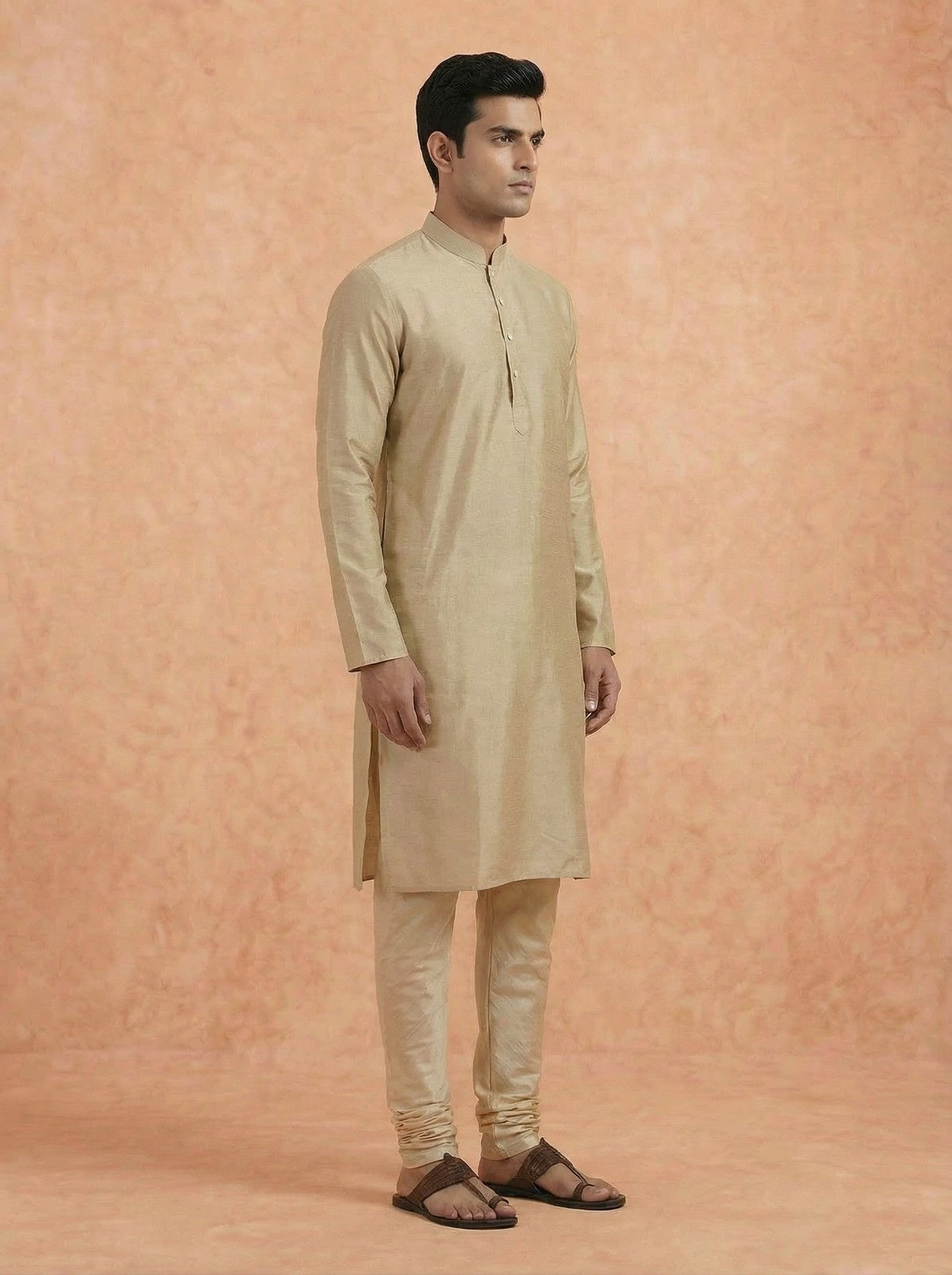 Men Brown Kurta