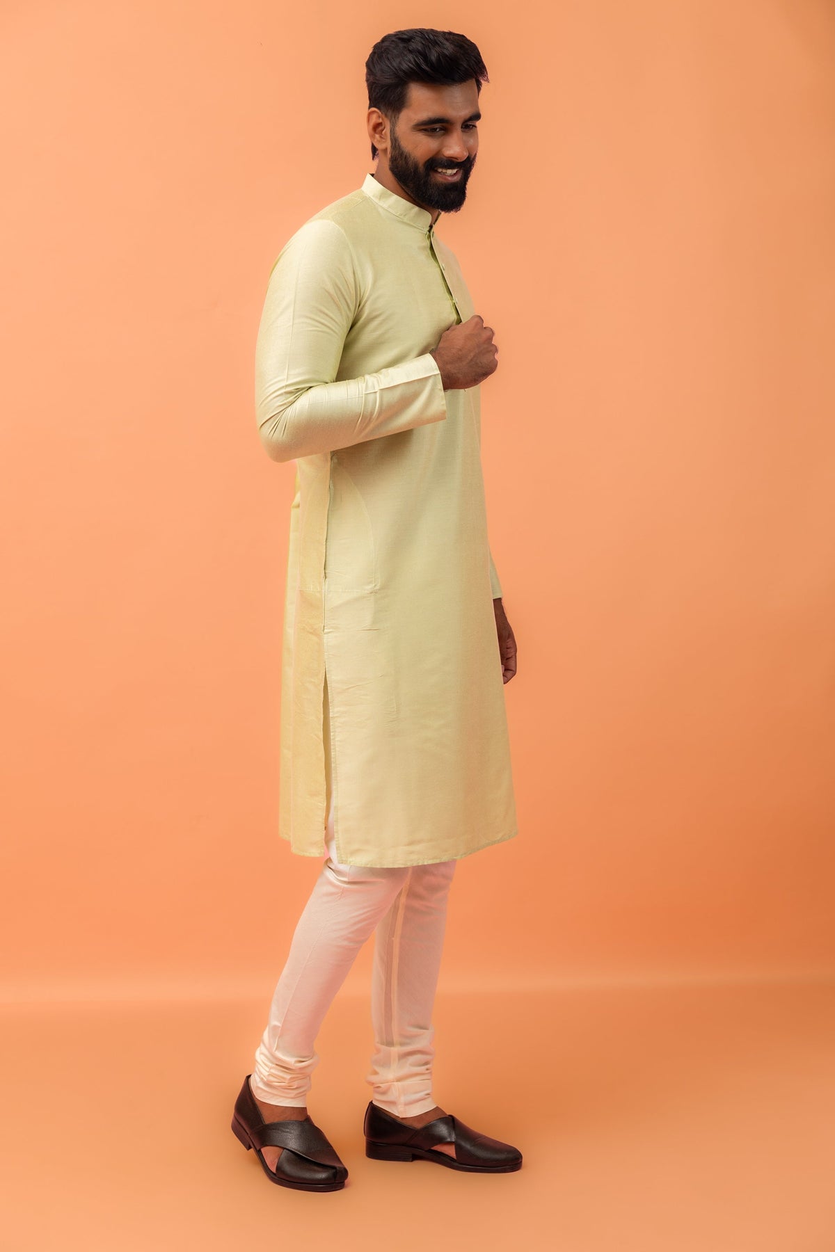 Men Green Kurta