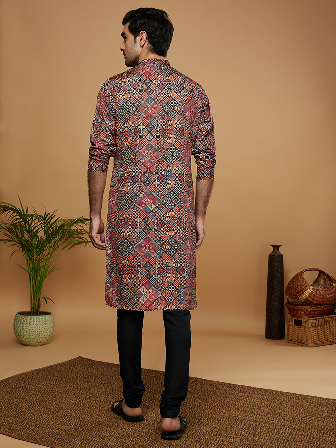 Multicolor Cotton Geometric Printed Kurta