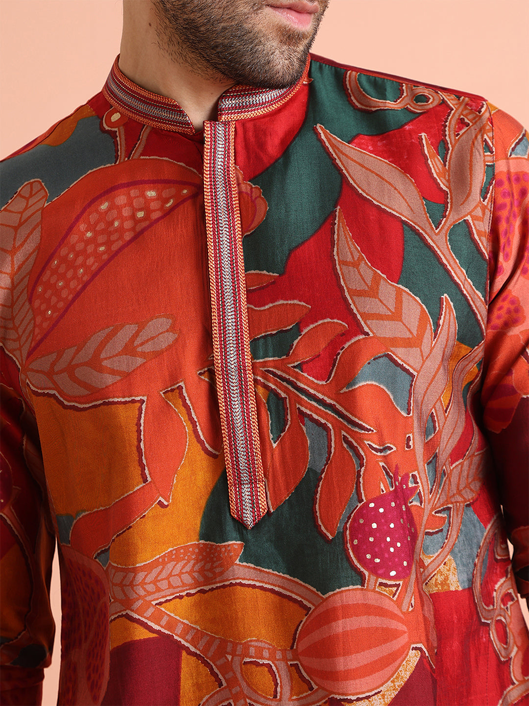 Multi Color Cotton Printed Long Kurta