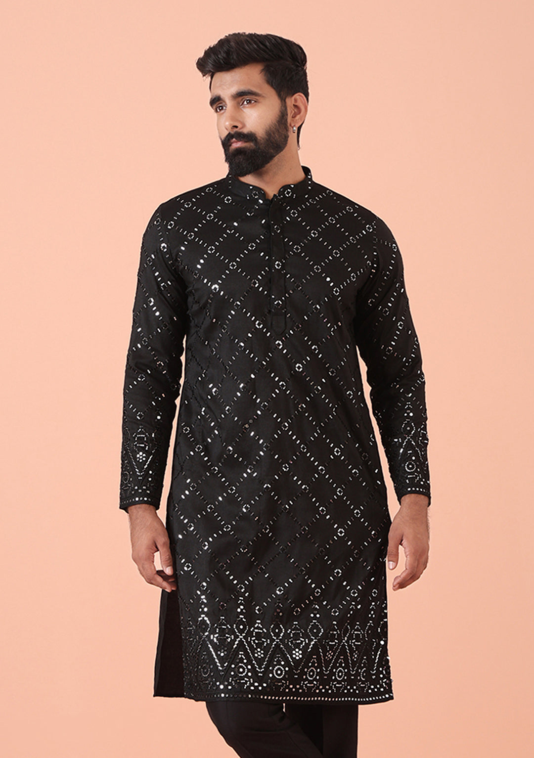 Black Mirror Work Kurta â€“ Festive & Wedding Wear