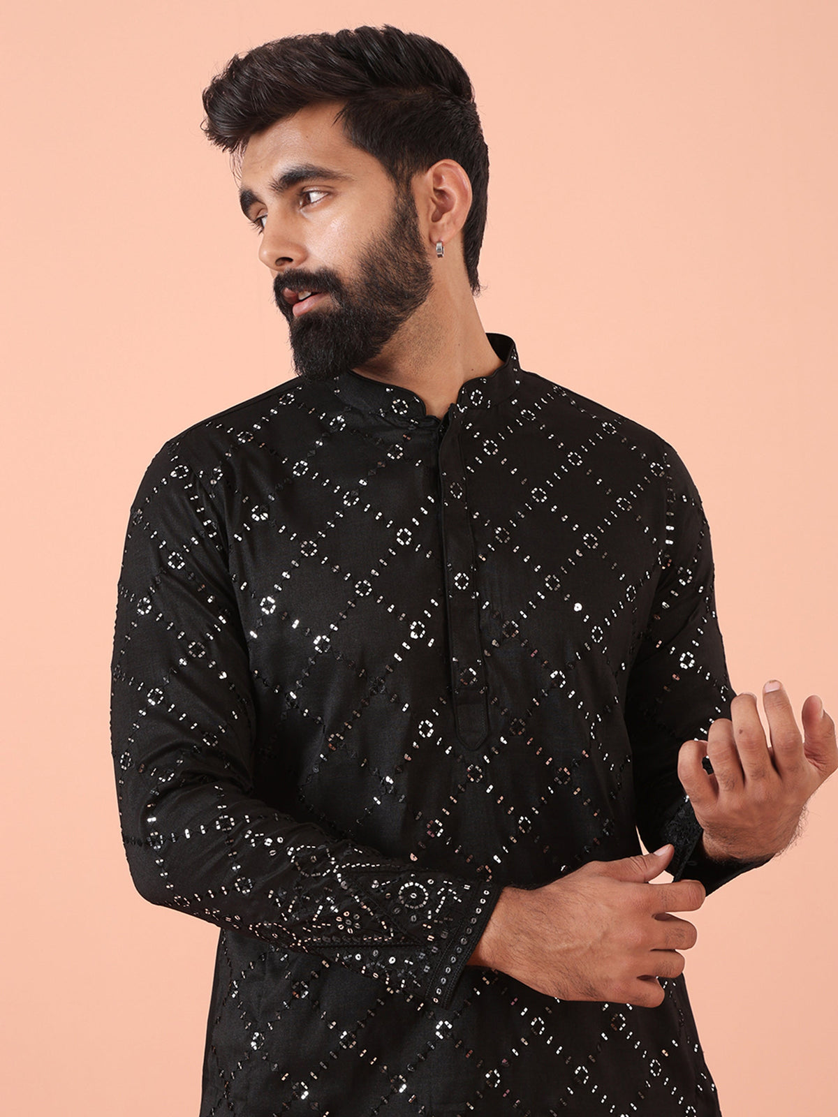 Black Mirror Work Kurta â€“ Festive & Wedding Wear