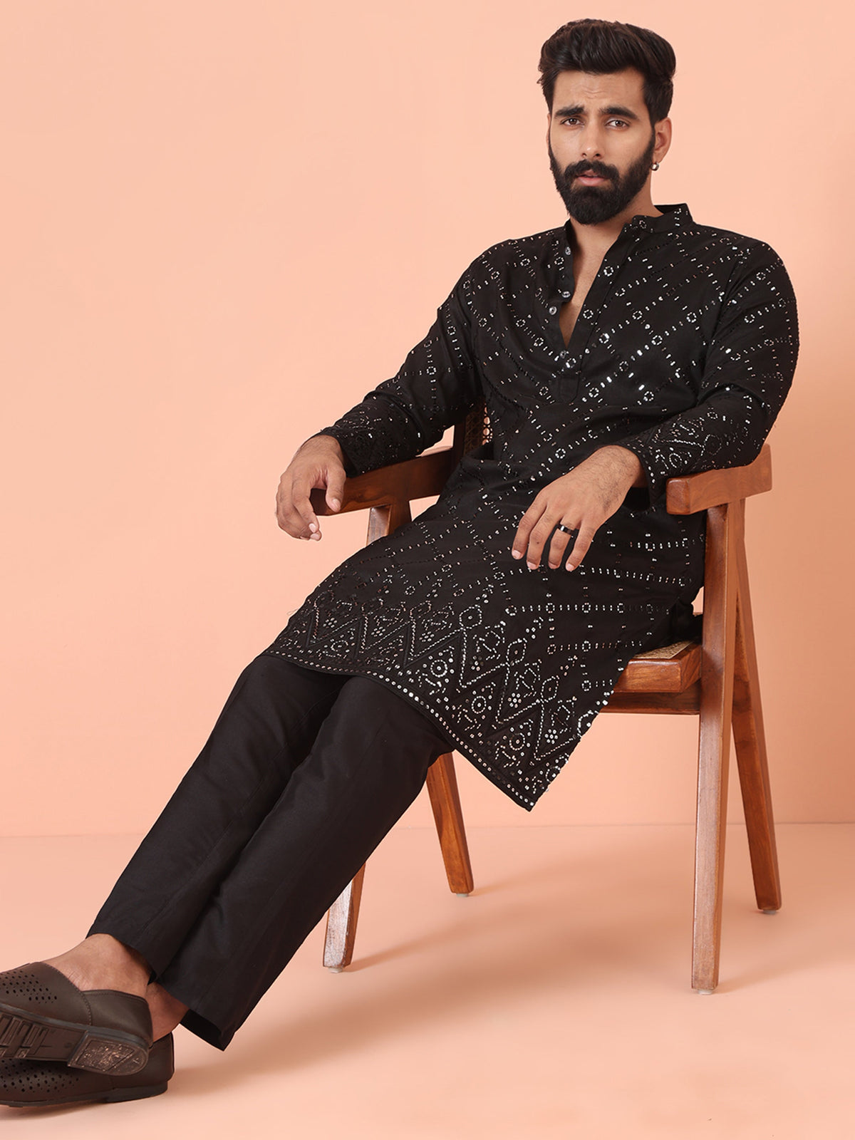 Black Mirror Work Kurta â€“ Festive & Wedding Wear