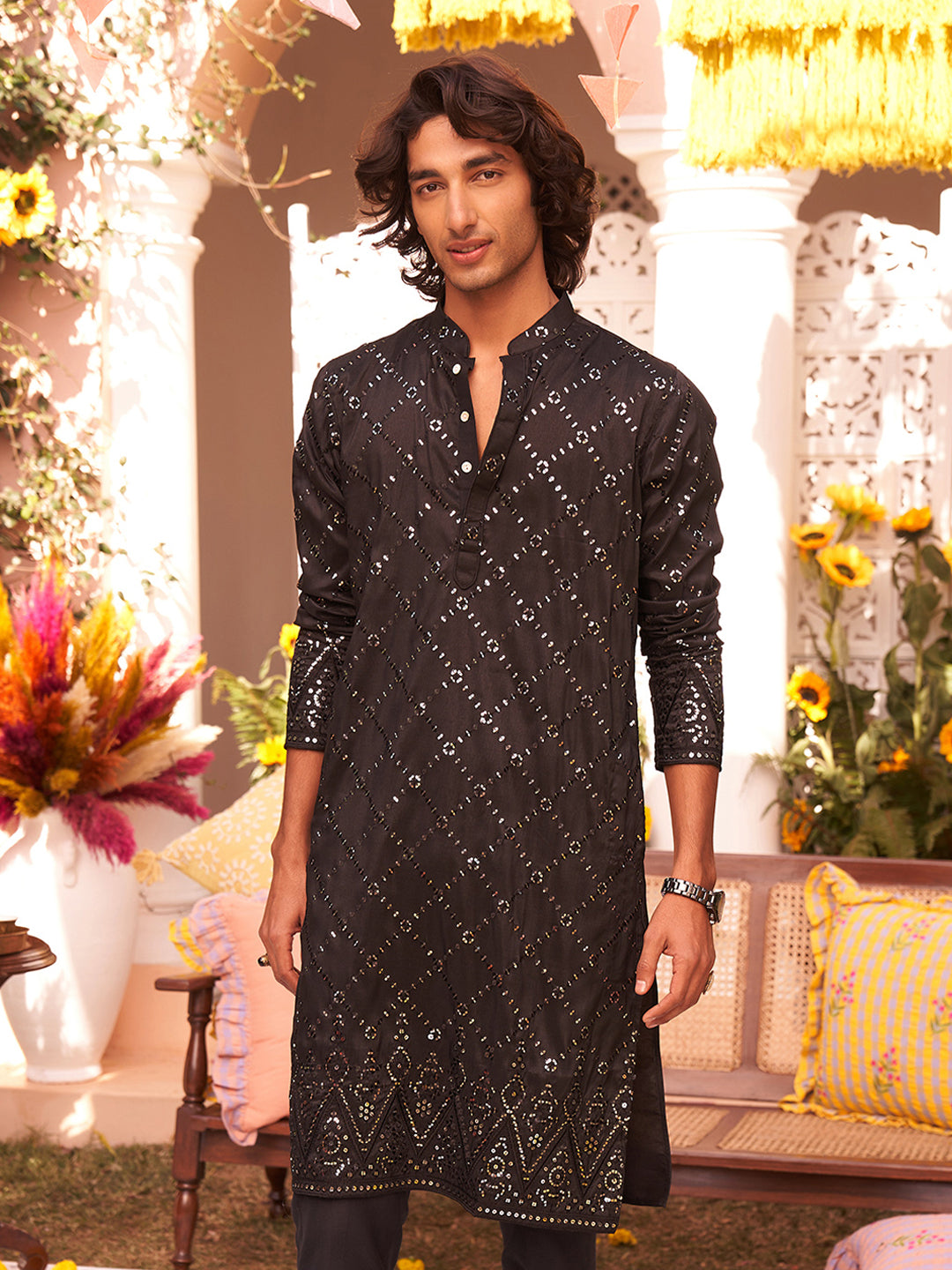 Black Mirror Work Kurta â€“ Festive & Wedding Wear