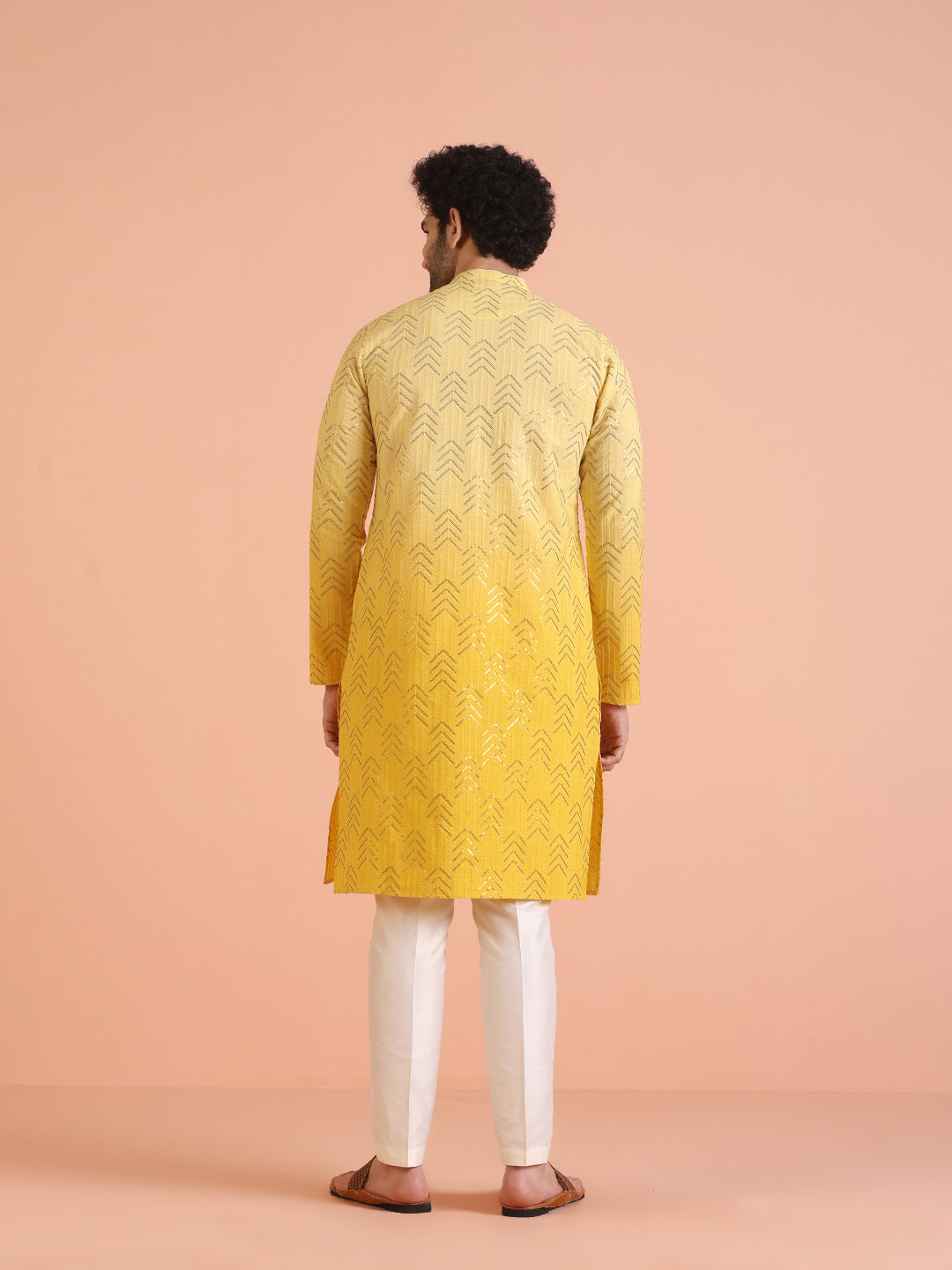 Men Ombre Embellished Sequinned Kurta