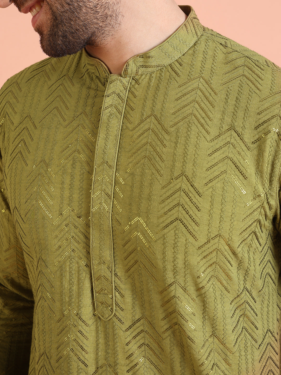 Men Ombre Embellished Sequinned Kurta