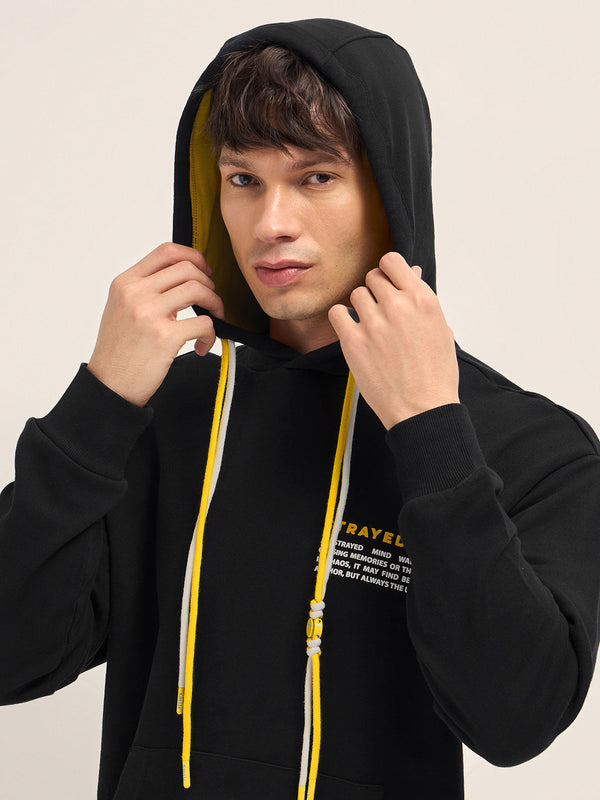Black graphic hoodie