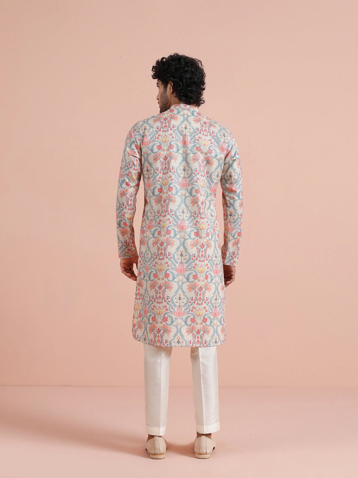 Pastel Multicolor Floral Printed Kurta