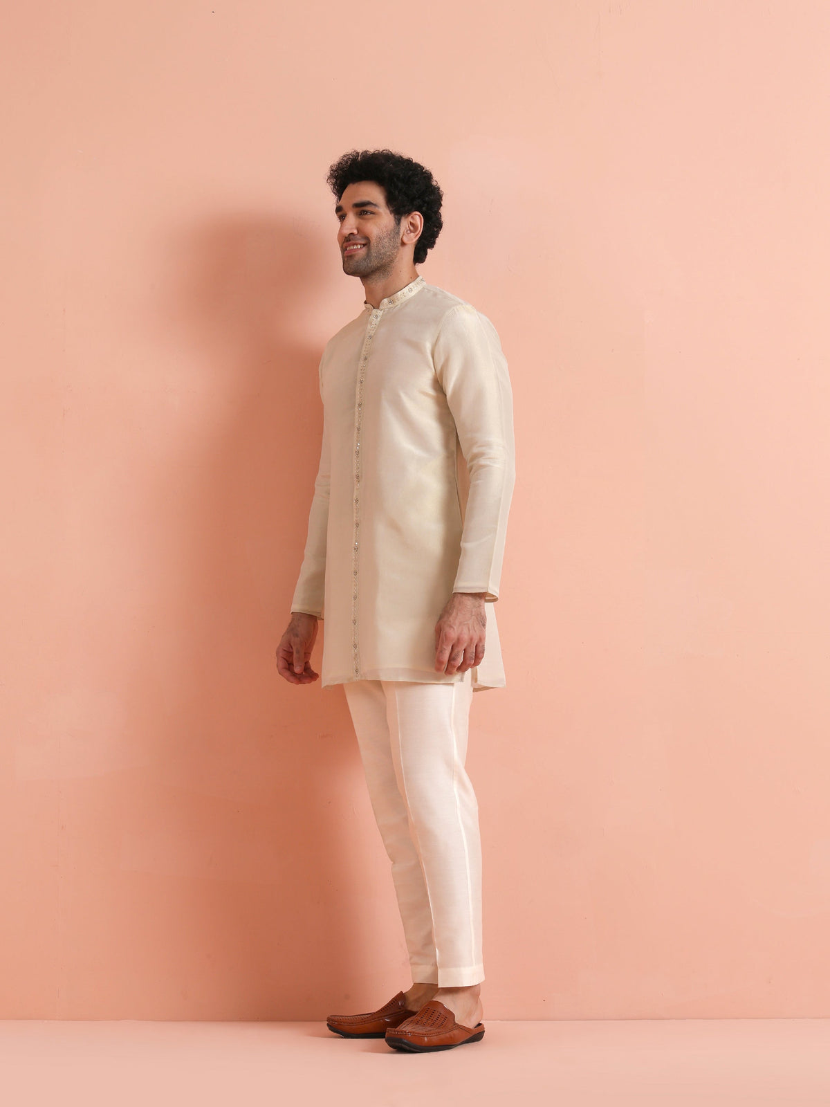 Ivory Kurta with Subtle Embroidery