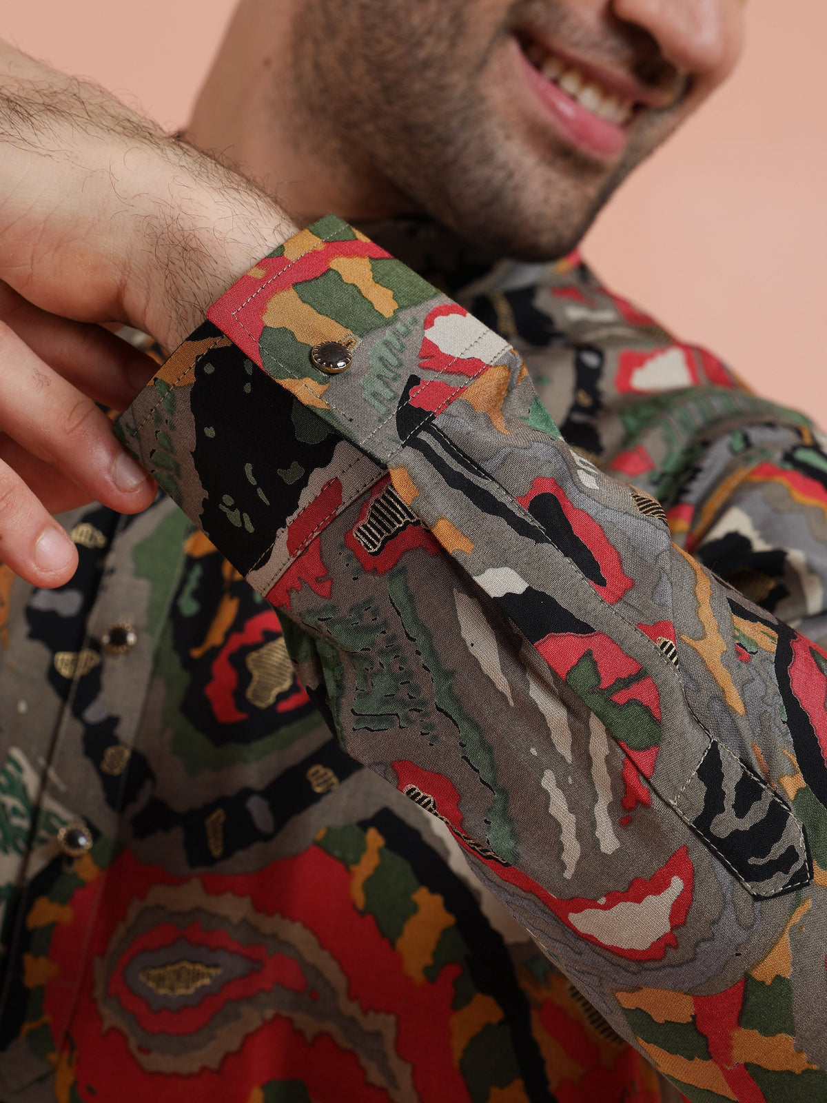 Grey Paisley Printed Kurta