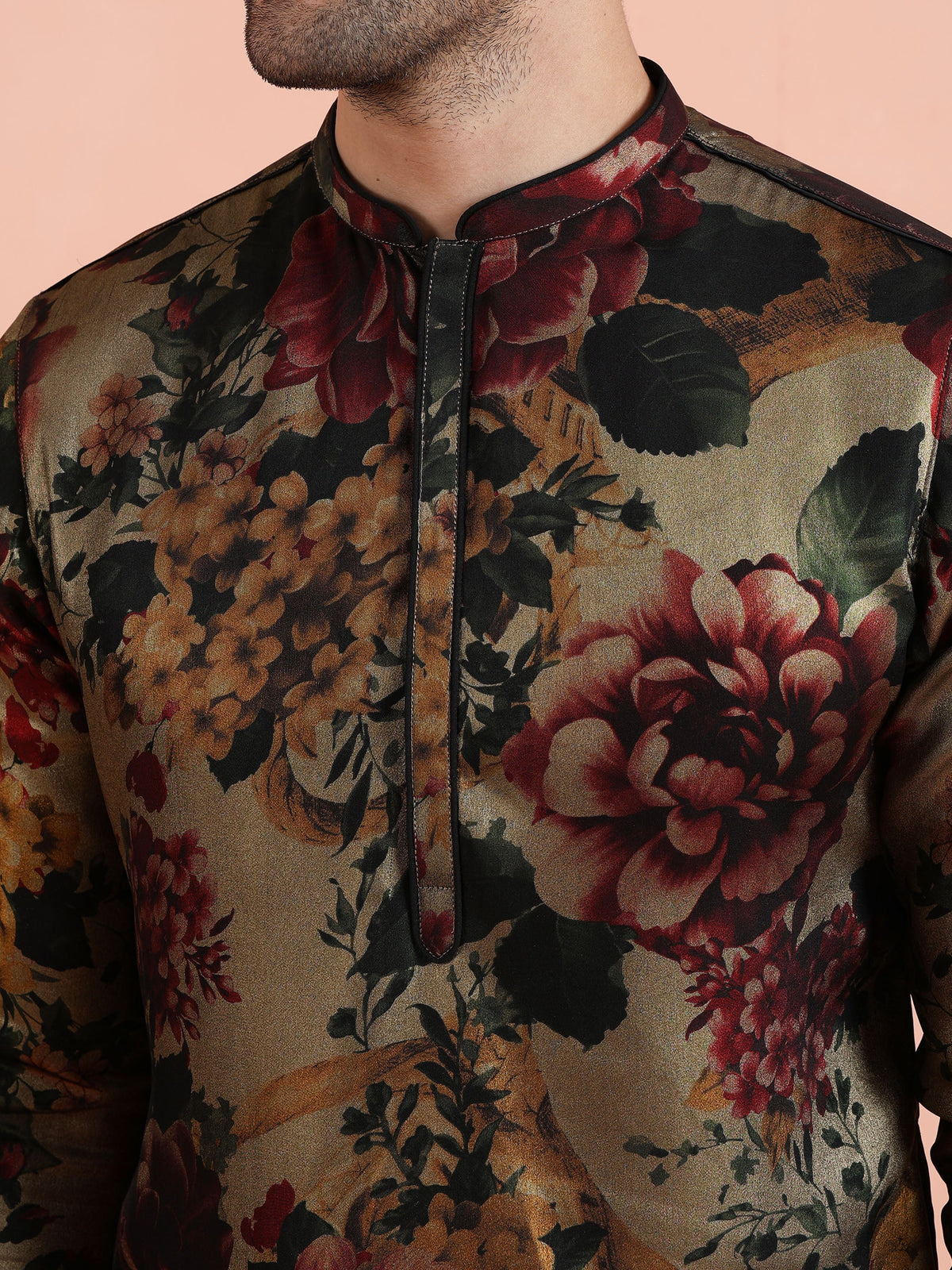 Multicolor Floral Printed Mid Kurta