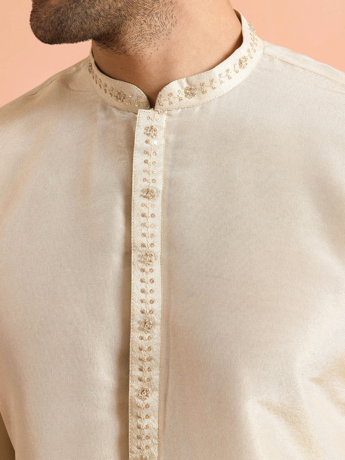 Ivory Kurta with Subtle Embroidery