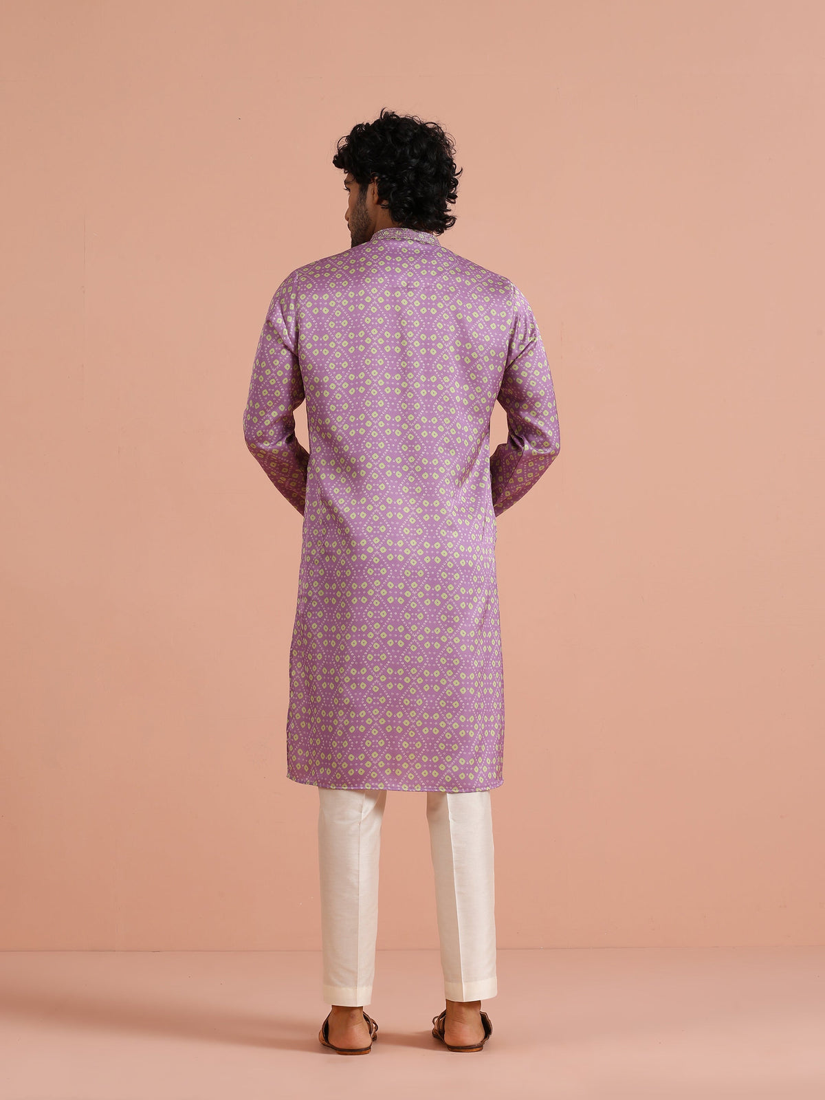 Lilac Geometric Printed Kurta