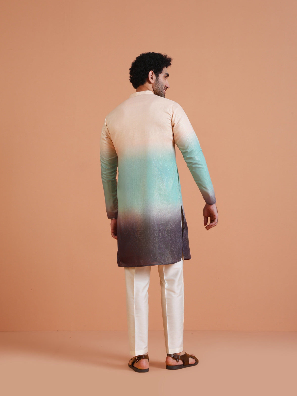 Ombre Cotton Silk Zipped Kurta