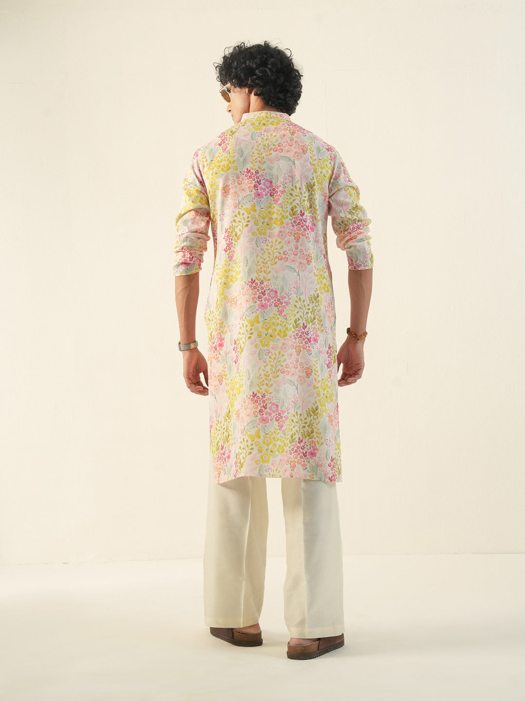 Men Multicolor Cotton Print Kurta