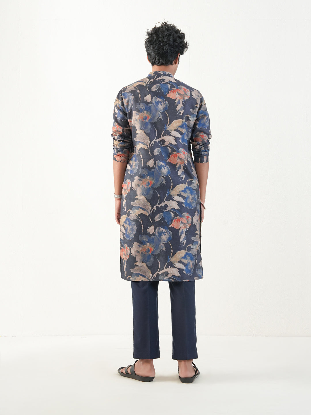Men Multicolor Cotton Print Kurta